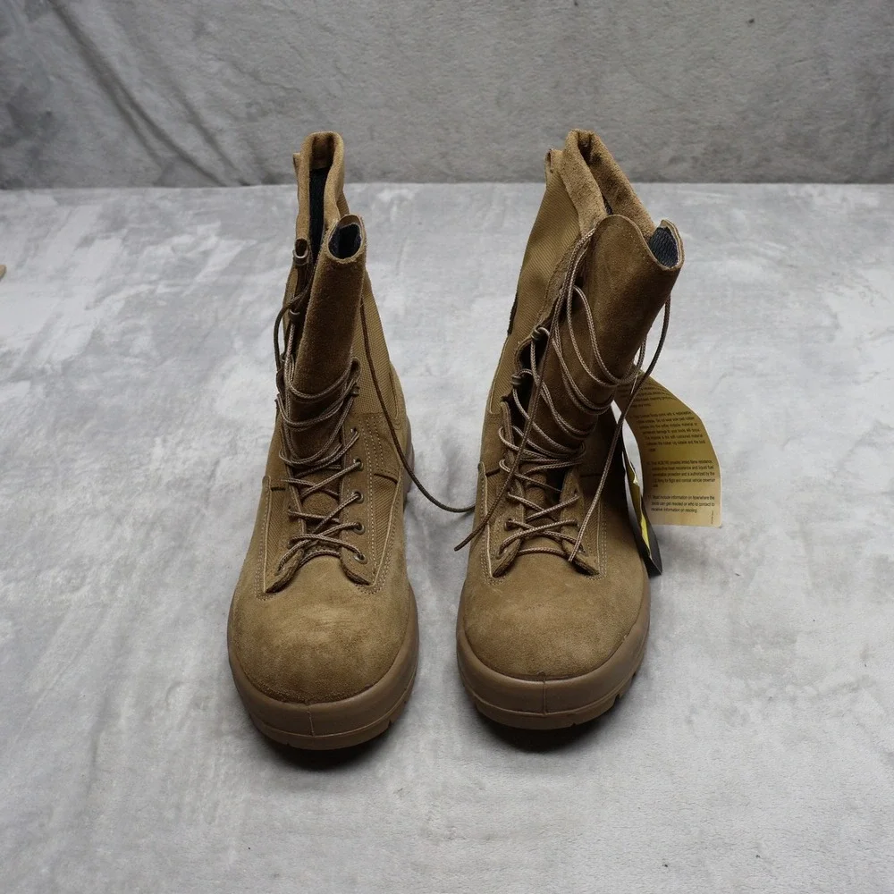 Belleville Army Combat Boots Mens 11W Brown Leather Temperate Weather USA NEW